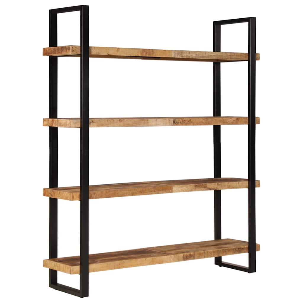 Estantería de 4 niveles madera de mango rugosa 160x40x180 cm