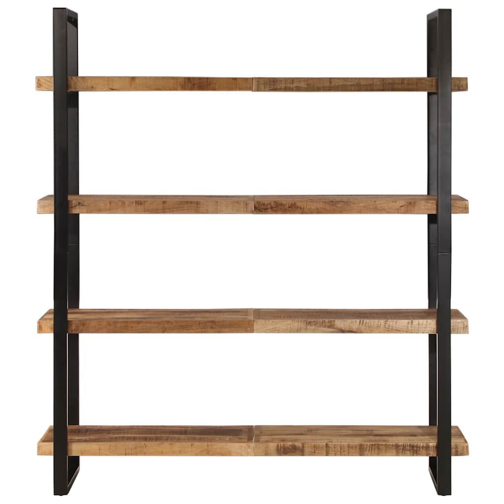 Estantería de 4 niveles madera de mango rugosa 160x40x180 cm