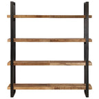 Estantería de 4 niveles madera de mango rugosa 160x40x180 cm