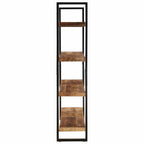 Estantería de 4 niveles madera de mango rugosa 160x40x180 cm