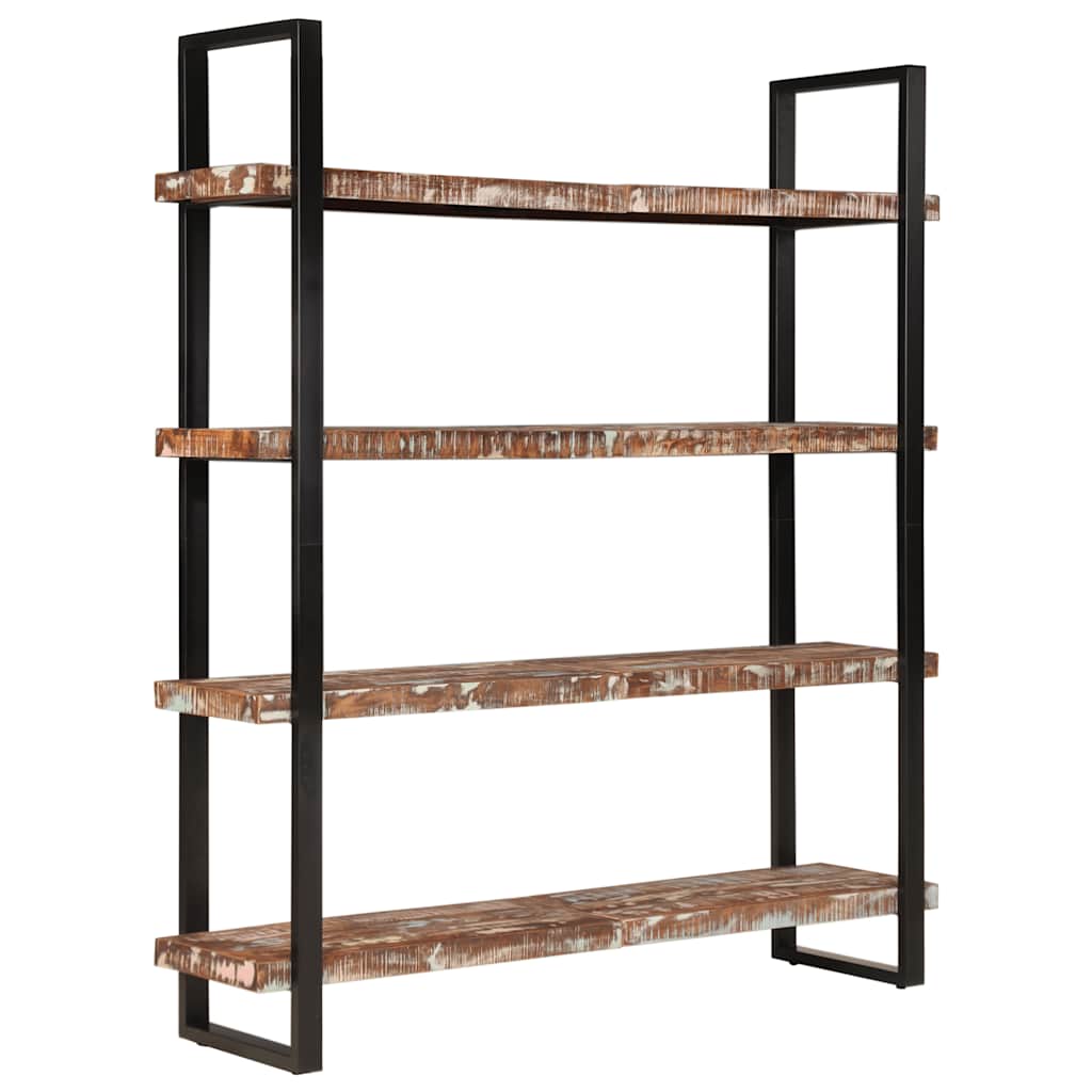 Estantería de 4 niveles madera de mango rugosa 160x40x180 cm