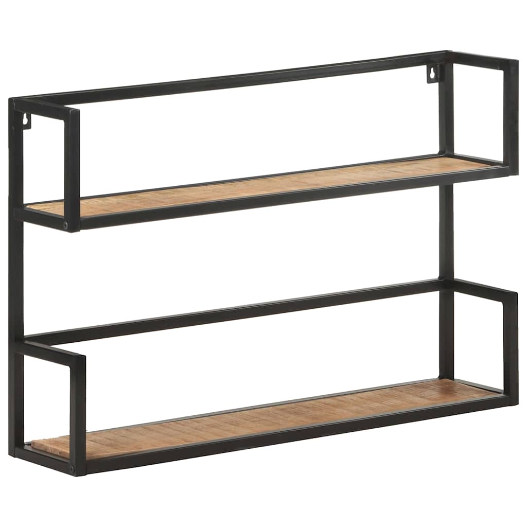 Estantería de pared de madera de mango rugosa 60x20x60 cm
