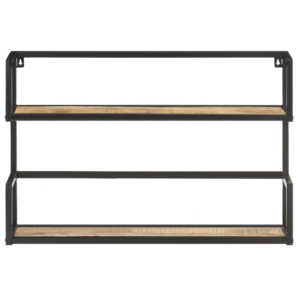 Estantería de pared de madera de mango rugosa 60x20x60 cm