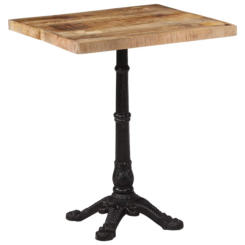 Mesa de bistró de madera maciza reciclada 60x60x76 cm