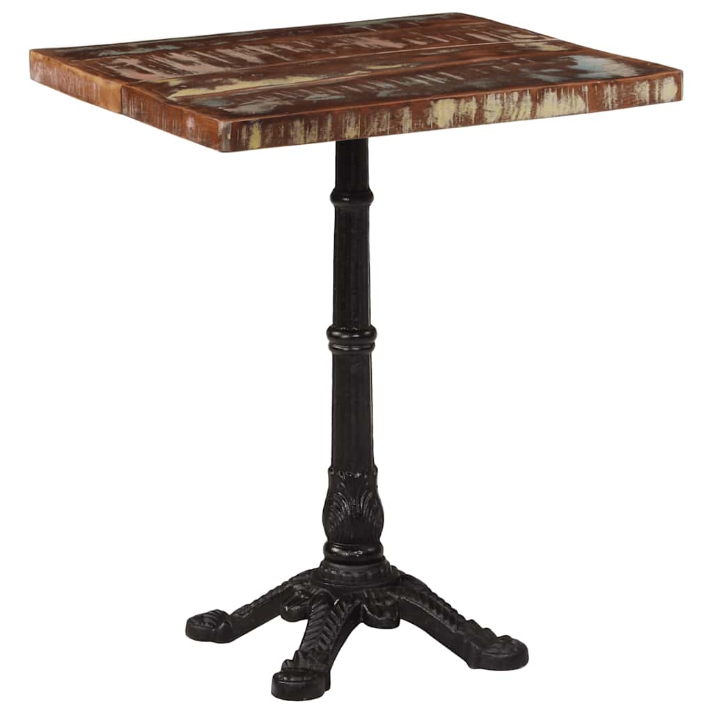 Mesa de bistró de madera maciza reciclada 60x60x76 cm
