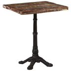 Mesa de bistró de madera maciza reciclada 60x60x76 cm