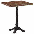 Mesa de bistró de madera maciza reciclada 60x60x76 cm