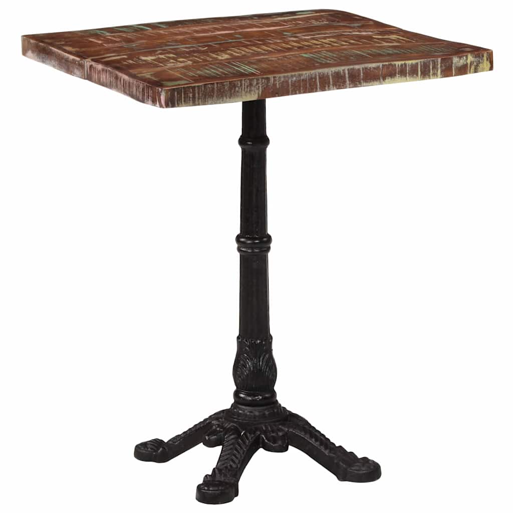 Mesa de bistró de madera maciza reciclada 60x60x76 cm