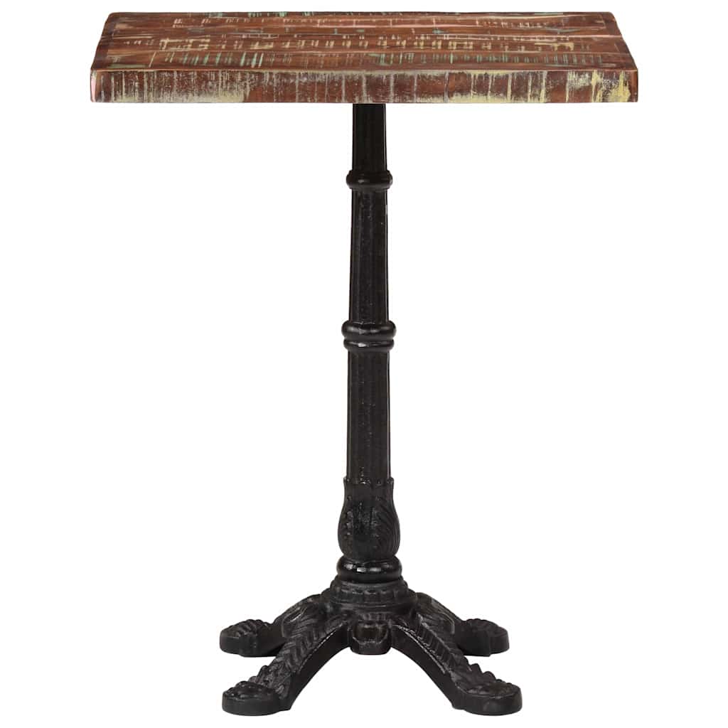 Mesa de bistró de madera maciza reciclada 60x60x76 cm