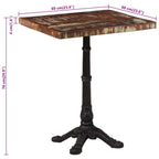 Mesa de bistró de madera maciza reciclada 60x60x76 cm