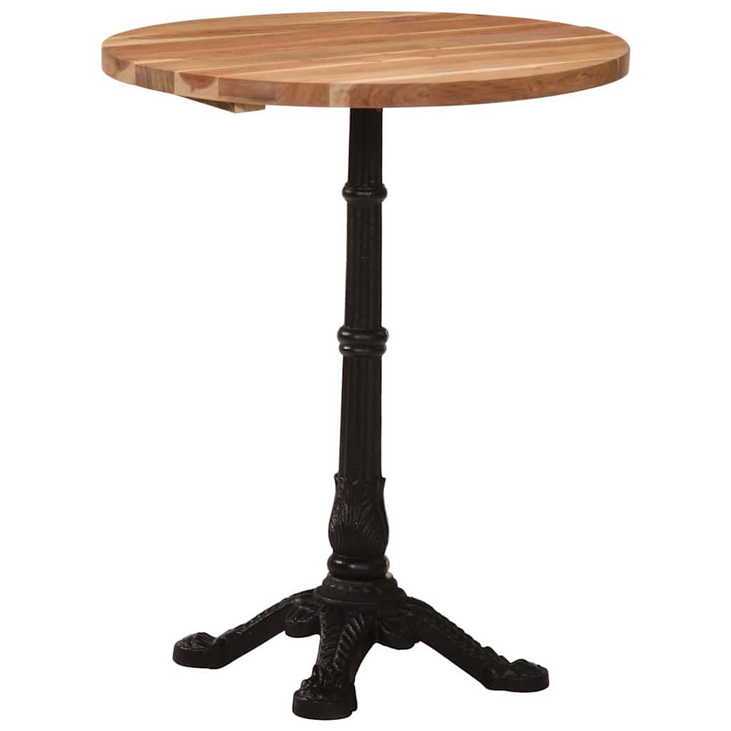 Mesa de bistró de madera maciza reciclada 60x60x76 cm