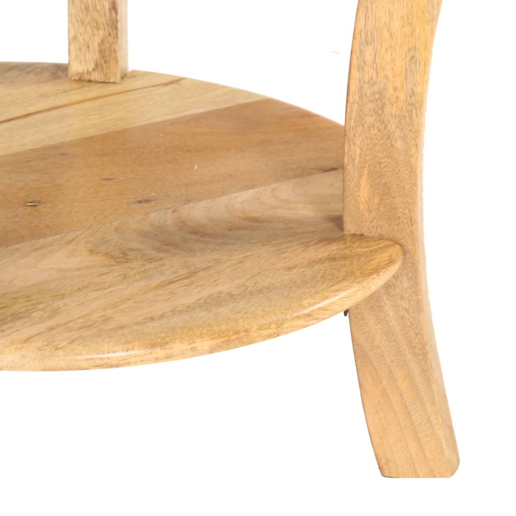 Mesa auxiliar de madera maciza de mango 37x37x61 cm