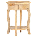 Mesa auxiliar de madera maciza de mango 37x37x61 cm