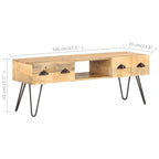 Mueble para TV madera maciza de mango 120x35x45 cm