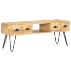 Mueble para TV madera maciza de mango 120x35x45 cm