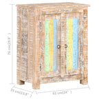 Aparador de madera de mango rugosa 61x35x76 cm