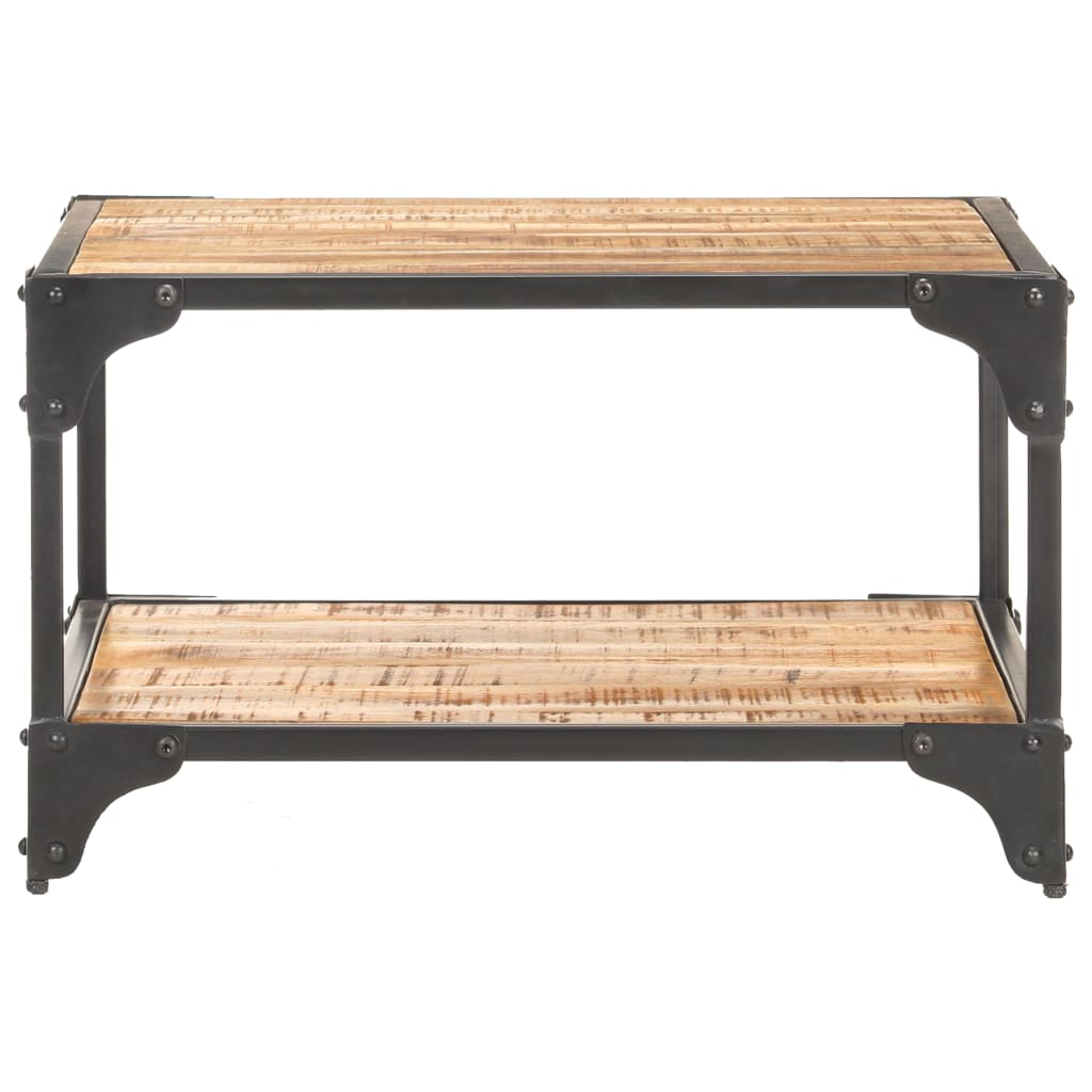 Mesa de centro de madera maciza de mango 60x60x35 cm
