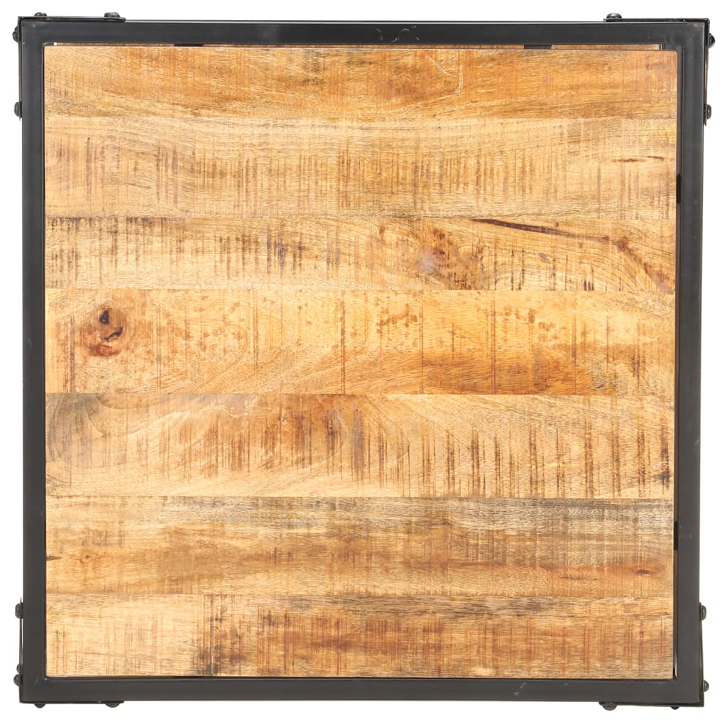 Mesa de centro de madera maciza de mango 60x60x35 cm
