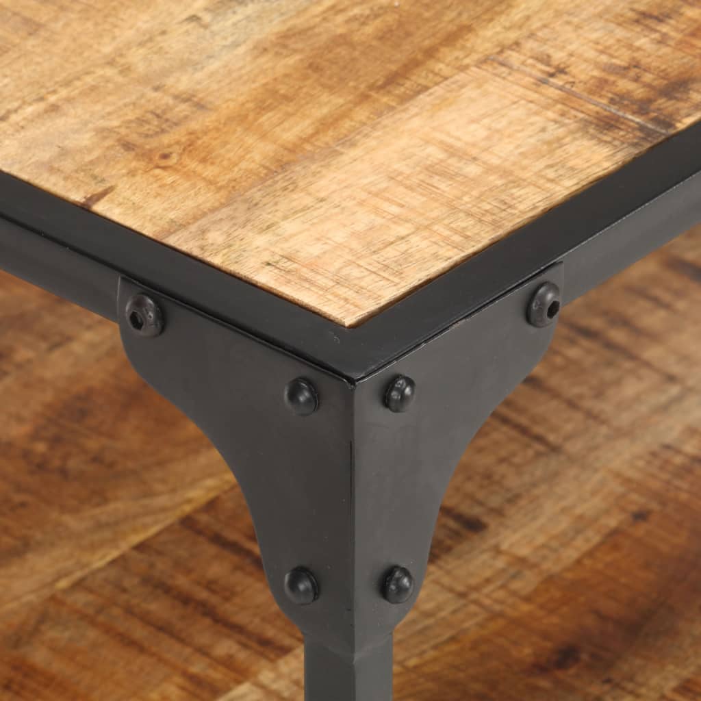 Mesa de centro de madera maciza de mango 60x60x35 cm