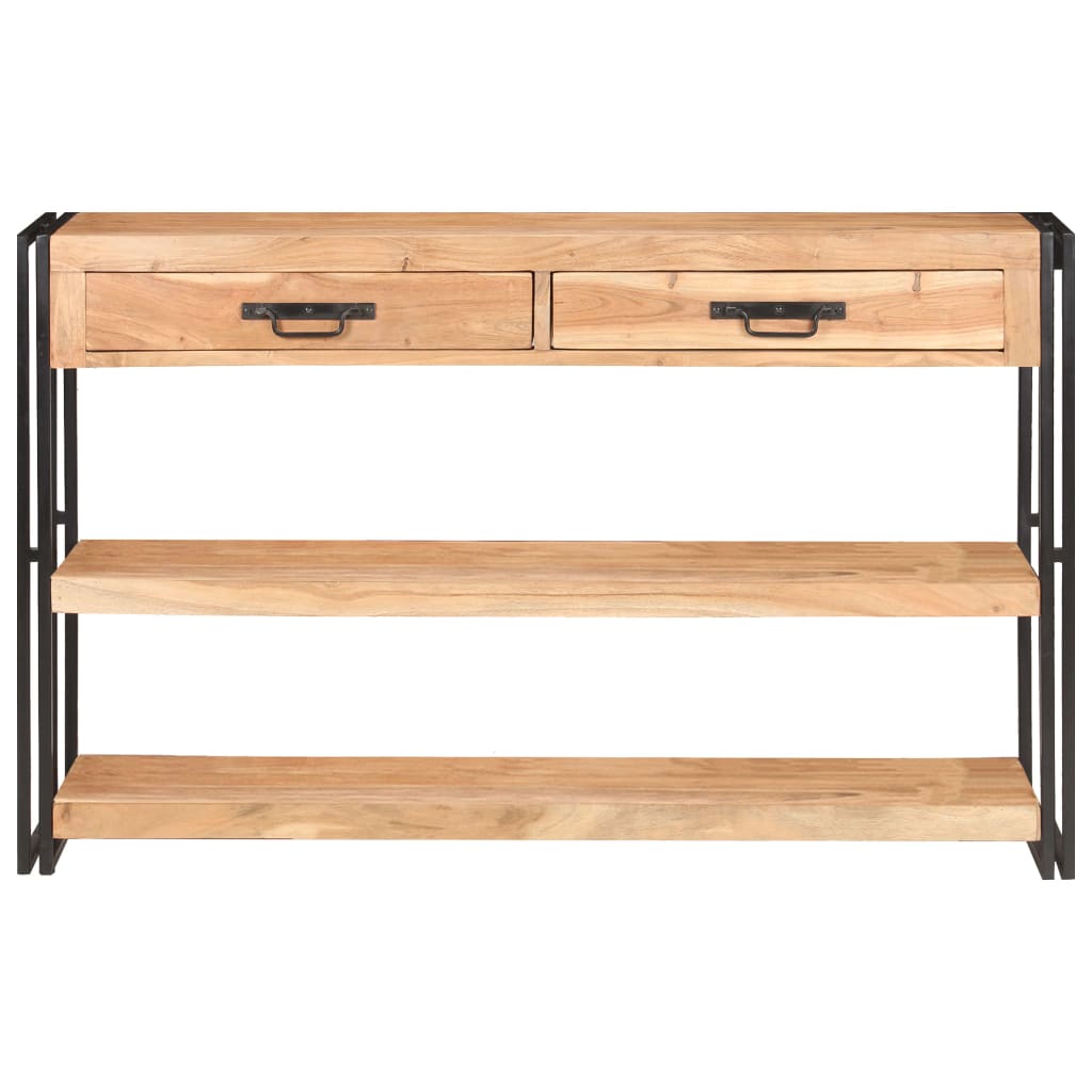 Aparador de madera maciza de acacia 120x30x75 cm