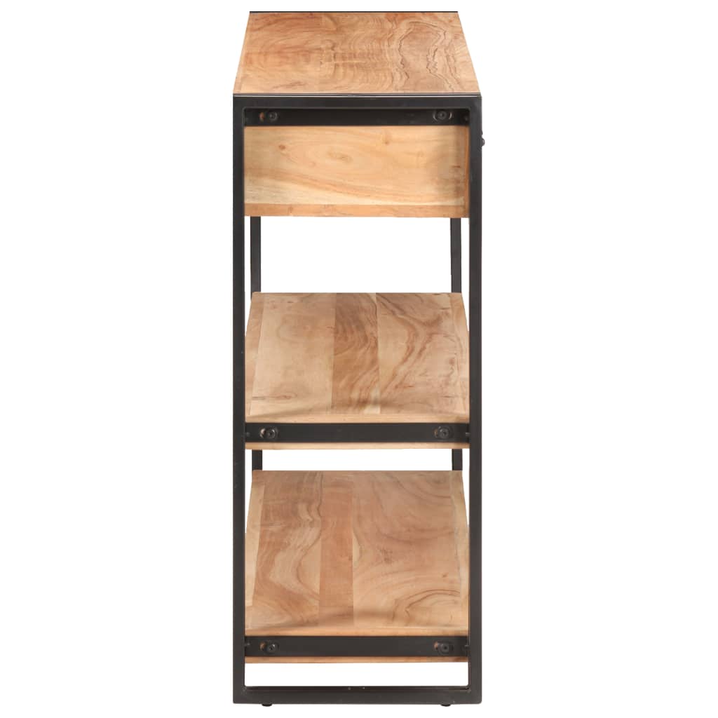 Aparador de madera maciza de acacia 120x30x75 cm