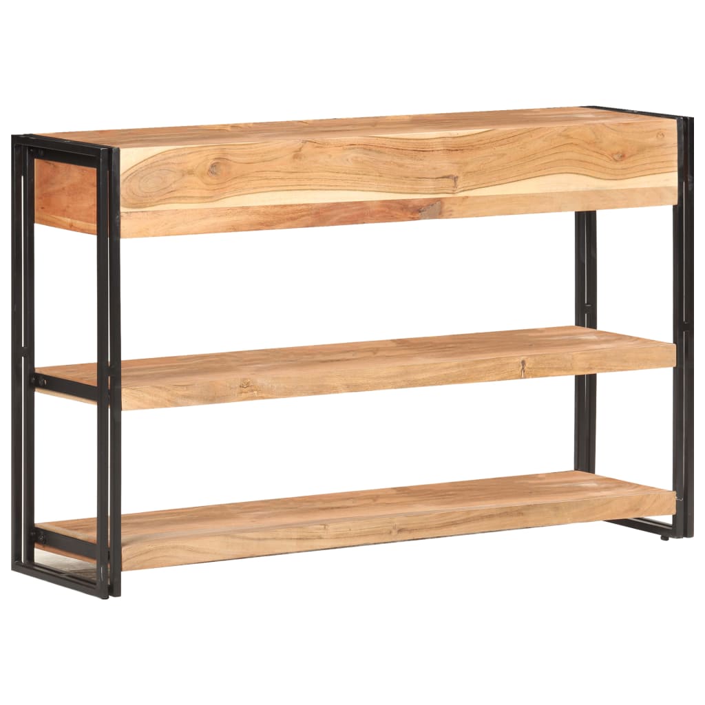 Aparador de madera maciza de acacia 120x30x75 cm