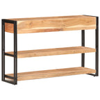 Aparador de madera maciza de acacia 120x30x75 cm