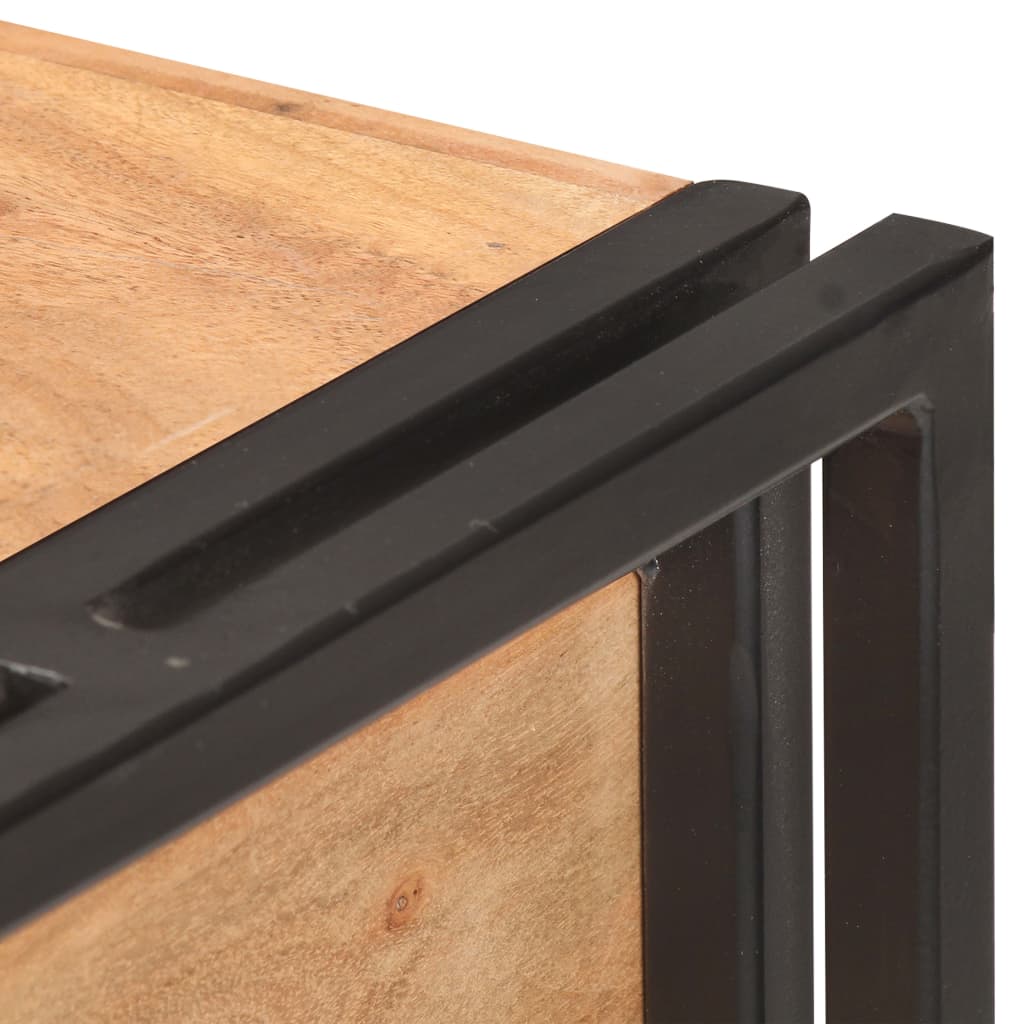 Aparador de madera maciza de acacia 120x30x75 cm