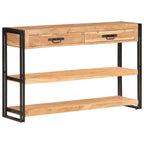 Aparador de madera maciza de acacia 120x30x75 cm