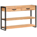 Aparador de madera maciza de acacia 120x30x75 cm
