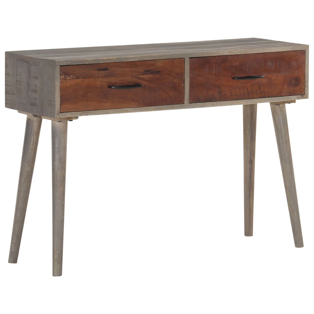 Solid acacia wood console table 110x30x75 cm