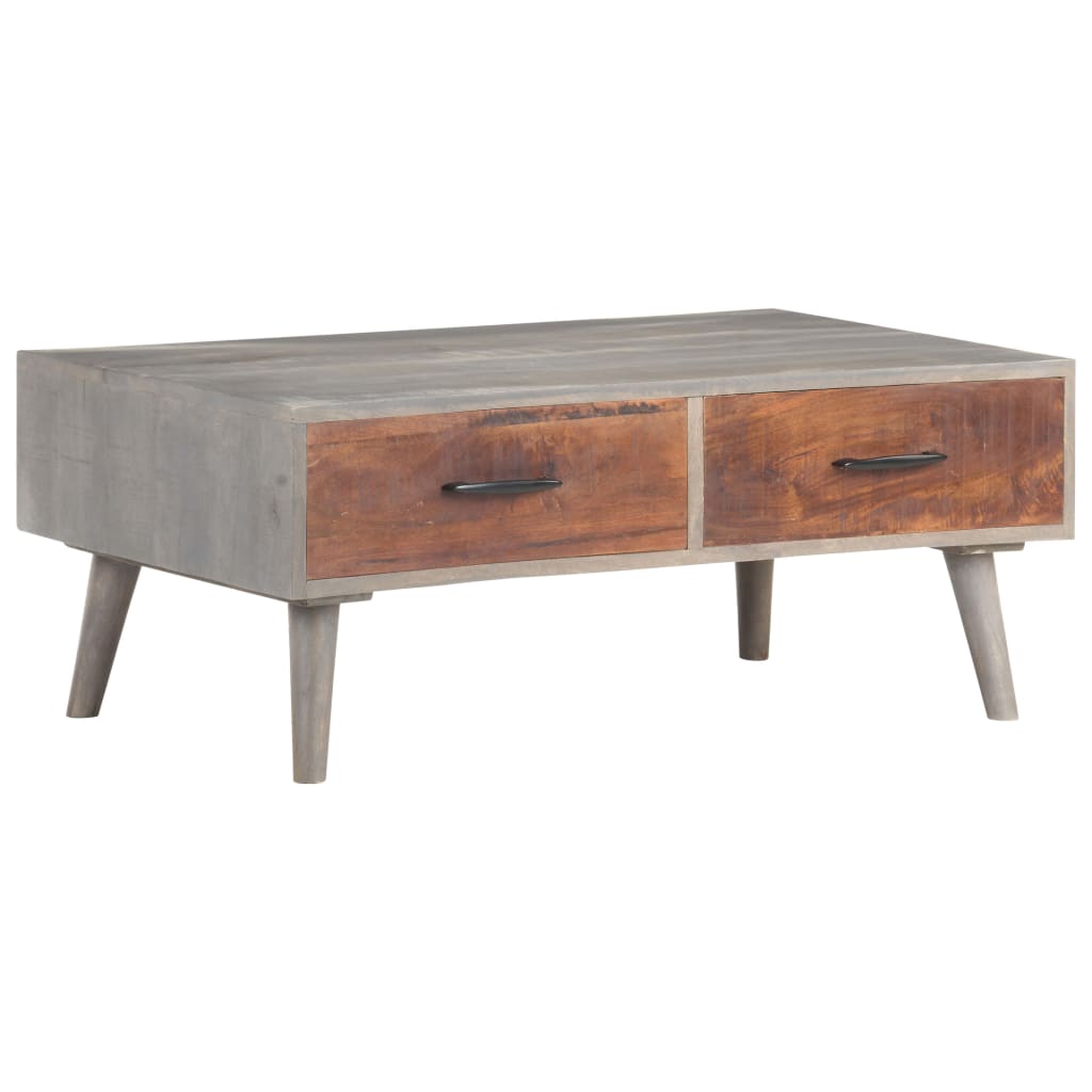 Mesa de centro de madera maciza de acacia 142x90x42 cm