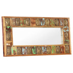 Espejo con enchapado de Buda madera maciza reciclada 110x50 cm