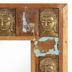 Espejo con enchapado de Buda madera maciza reciclada 110x50 cm