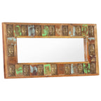 Espejo con enchapado de Buda madera maciza reciclada 110x50 cm