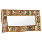 Espejo con enchapado de Buda madera maciza reciclada 110x50 cm
