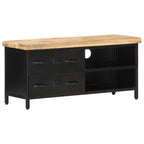 Mueble para TV de madera maciza de mango rugosa 90x30x41 cm