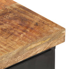 Mesita de noche de madera maciza de mango rugosa 40x30x52 cm