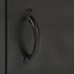 Mesita de noche de madera maciza de mango rugosa 40x30x52 cm