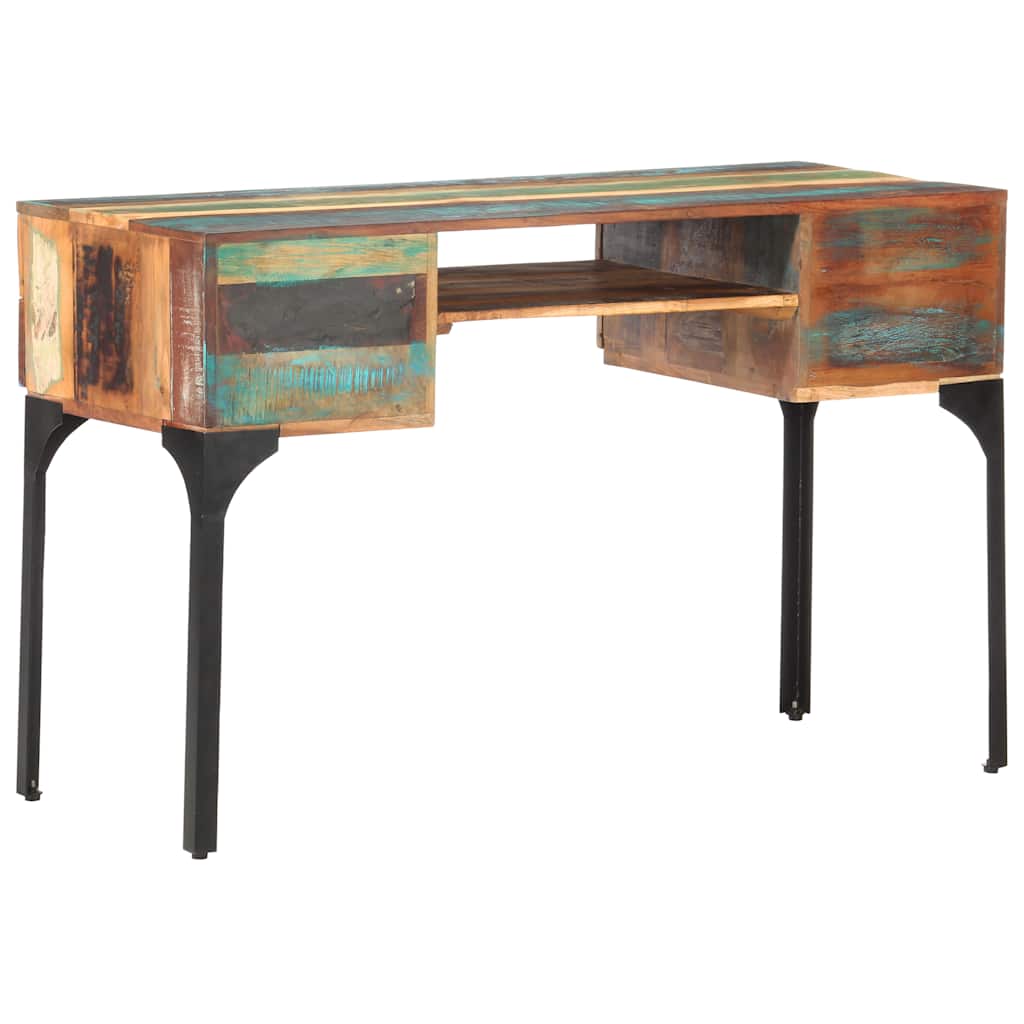 Escritorio de madera maciza reciclada 118x48x75 cm