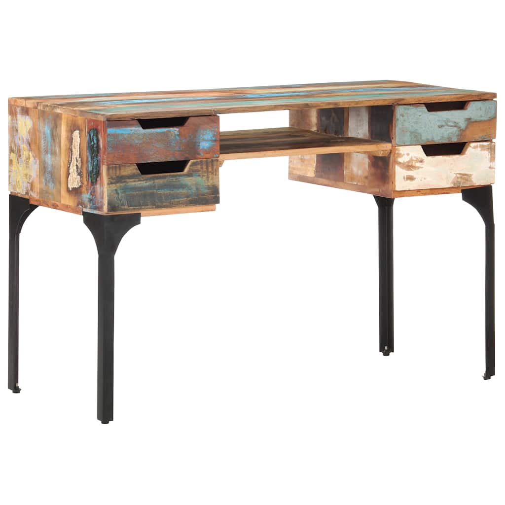 Escritorio de madera maciza reciclada 118x48x75 cm
