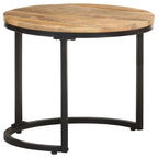 Mesitas auxiliares 3 Piezas madera de mango rugosa