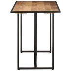 Mesa de comedor de madera maciza de mango rugosa 120 cm
