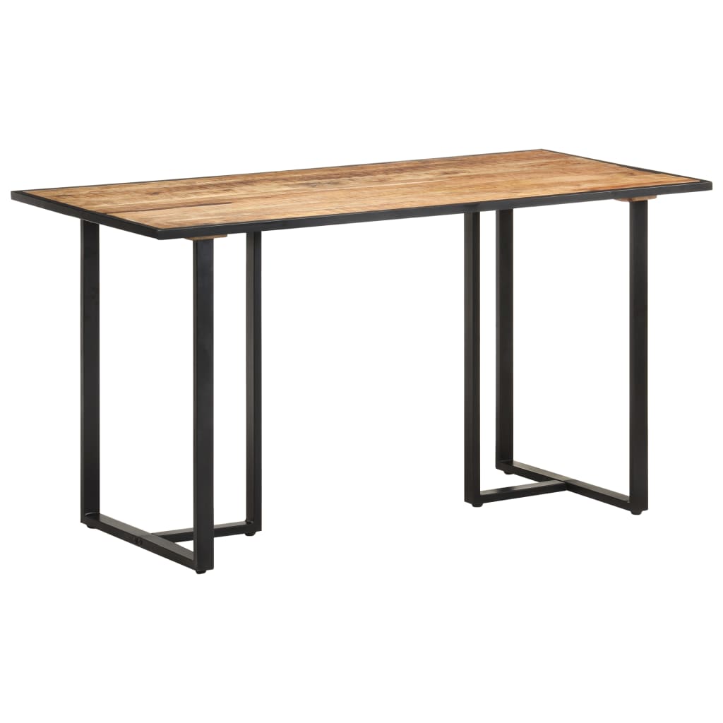 Mesa de comedor de madera maciza de mango rugosa 120 cm