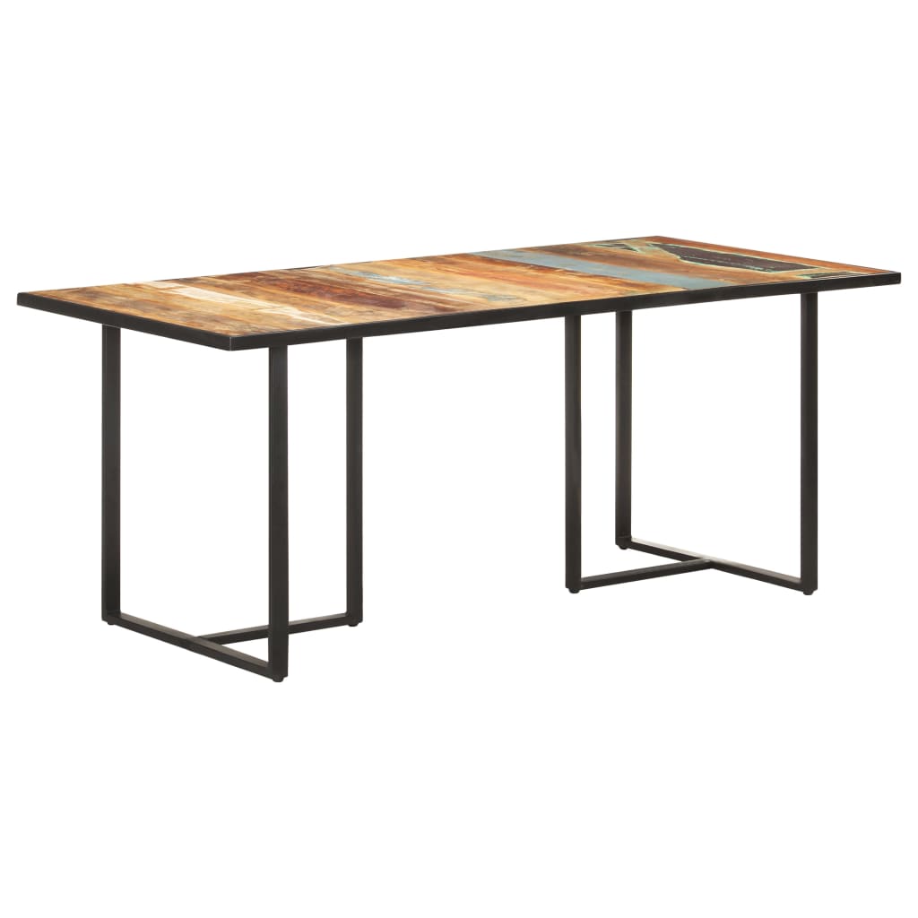 Mesa de comedor de madera maciza de mango rugosa 120 cm