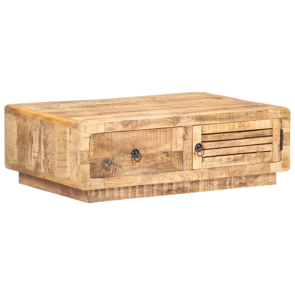Solid reclaimed wood coffee table 89x55x29 cm