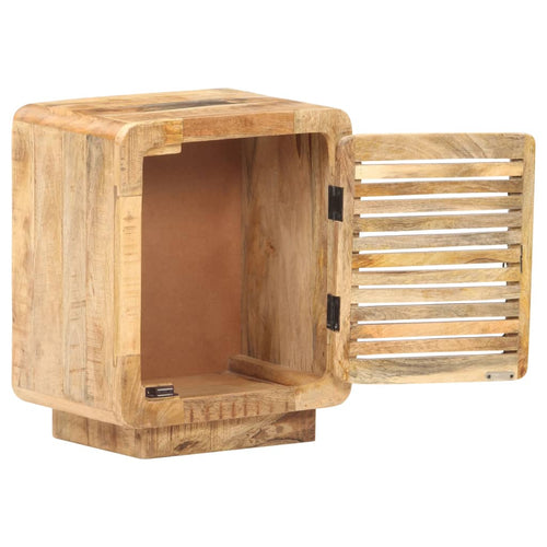 Rough mango wood bedside cabinet 40x30x50 cm