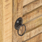 Mesita de noche de madera de mango rugosa 40x30x50 cm