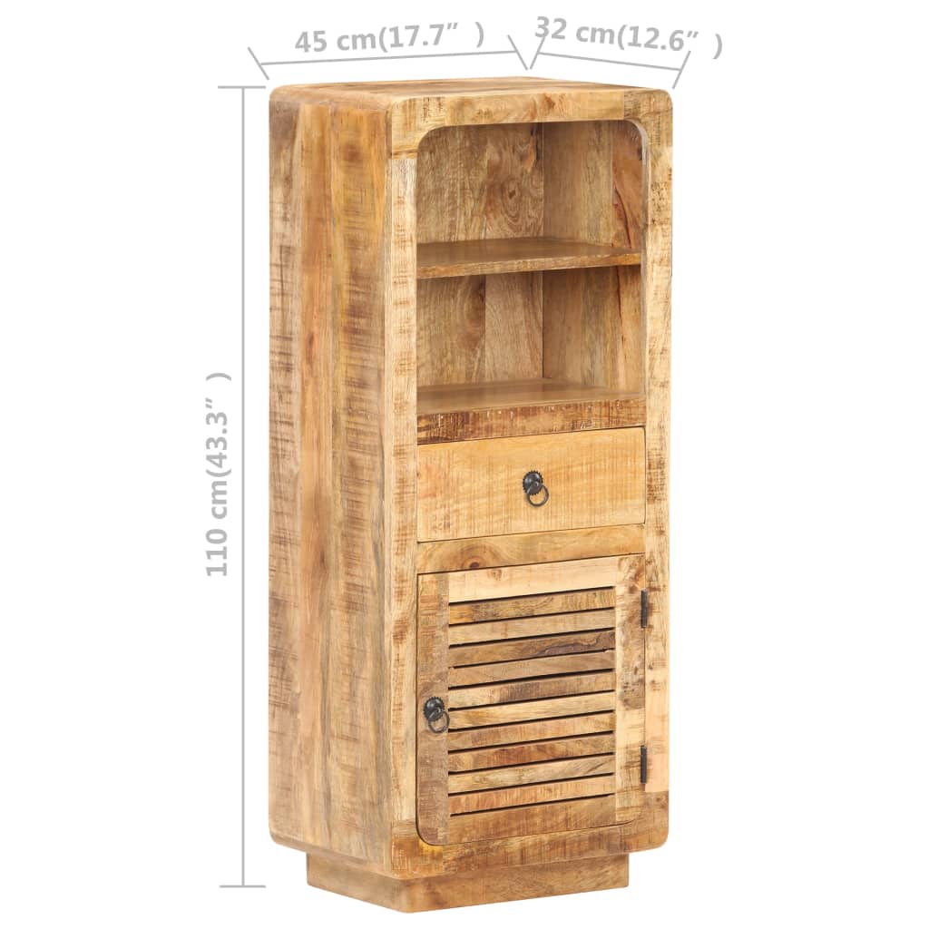 Aparador de madera de mango rugosa 45x32x110 cm