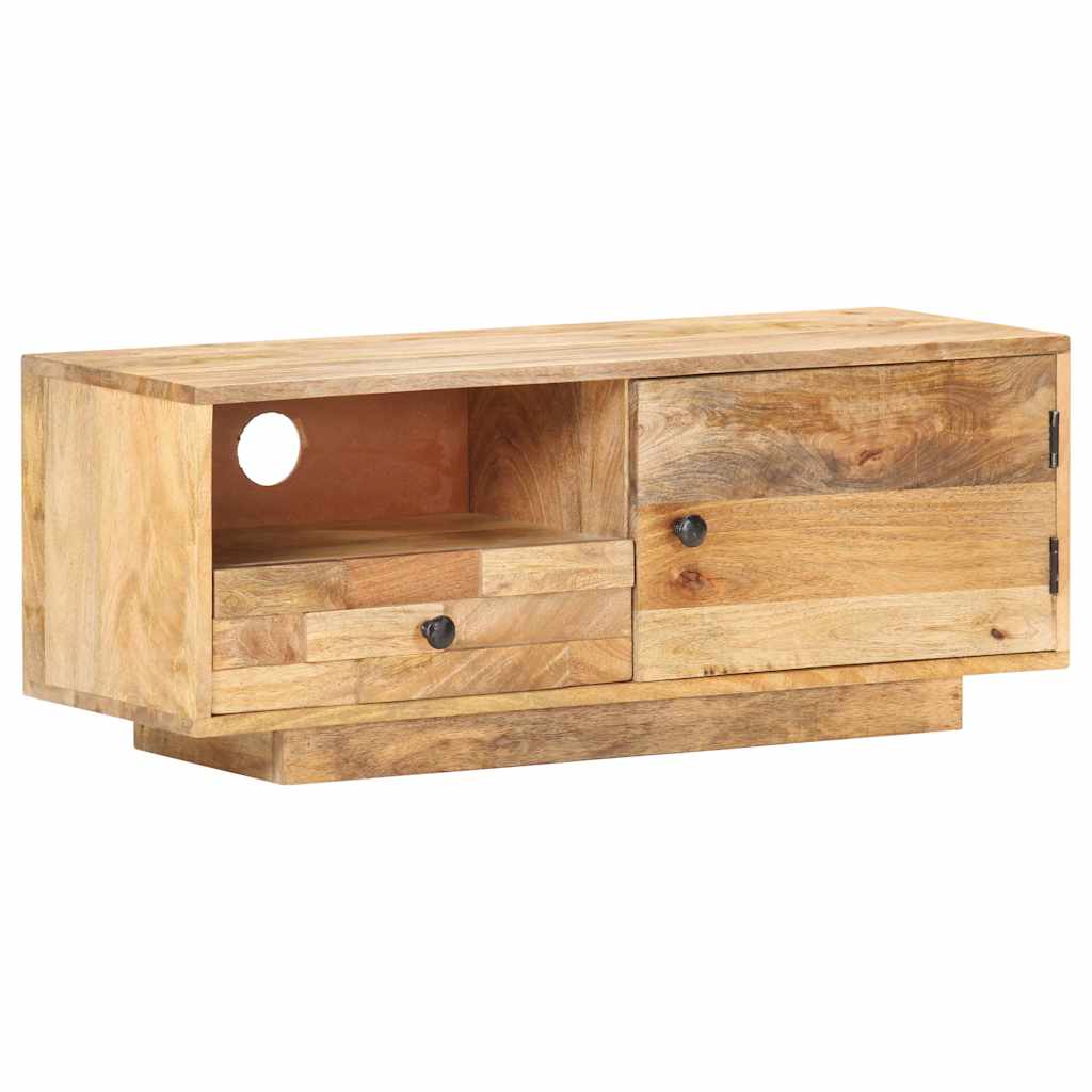 Mueble para TV de madera de mango maciza 90x30x35 cm